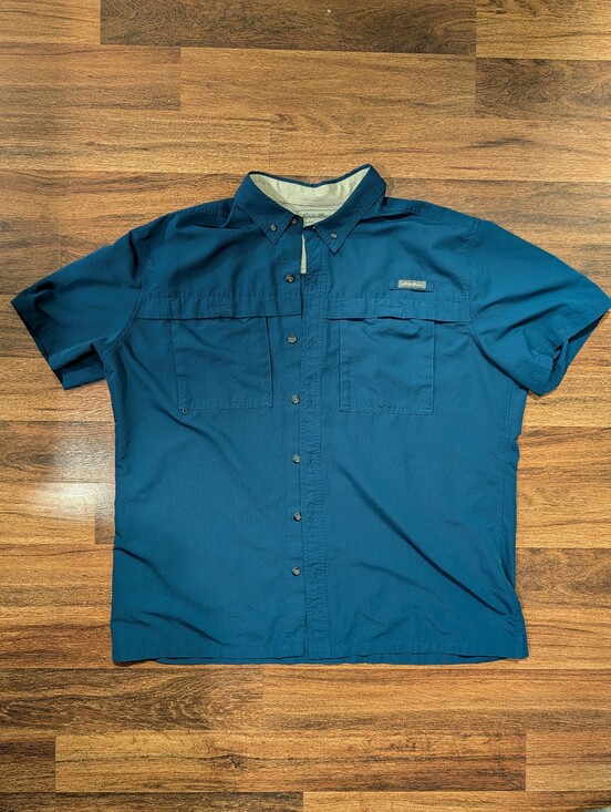 Eddie Bauer Other - Eddie Bauer Short Sleeve Button Up Performance Vented Fishing Shirt Men’s XL